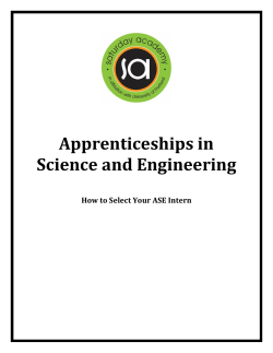 Apprenticeships in Science and Engineering