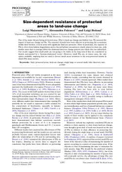 Size-dependent resistance of protected areas to land