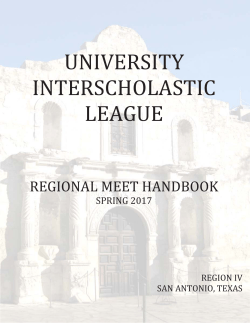 2017 Region IV UIL Handbook