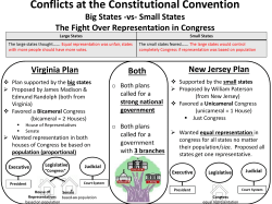 Conflicts at the Constitutional Convention Big States -vs
