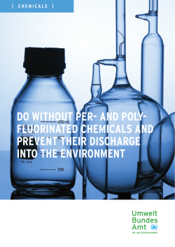 do without per- and polyfluorinated chemicals and prevent their