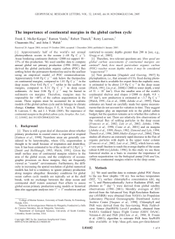 The importance of continental margins in the global carbon cycle