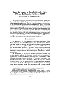 9/11 and the Financial Meltdown of 2008