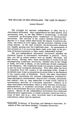 THE DECLINE OF NEO-FEUDALISM: THE CASE OF ISRAELl