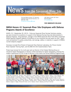 NNSA Honors 41 Savannah River Site Employees with Defense