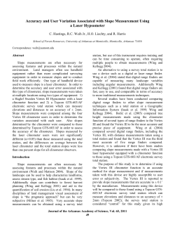 Accuracy and User Variation Associated with Slope Measurement