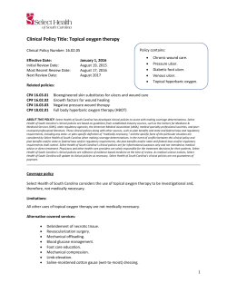 Topical Oxygen Therapy - Providers