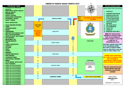 order of march anzac march 2016