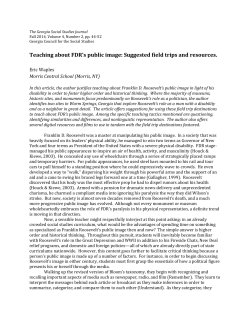 Teaching about FDR`s public image: Suggested field trips and