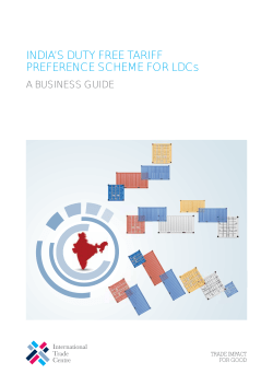 INDIA`S DUTY FREE TARIFF PREFERENCE SCHEME FOR