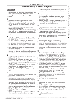 Great Gatsby Points for Understanding Answer