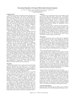 Mesenchymal Regulation of Osteogenic Differentiation During