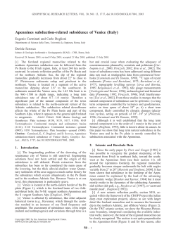 Apennines subduction-related subsidence of Venice (Italy)