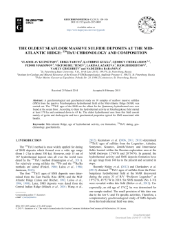 ATLANTIC RIDGE: 230Th/U CHRONOLOGY AND