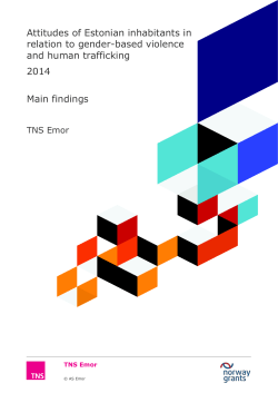 Attitudes of Estonian inhabitants in relation to gender