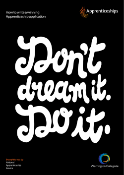 How to write a winning Apprenticeship application