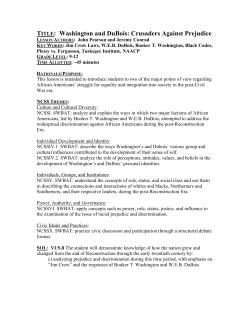 TITLE: Washington and DuBois: Crusaders Against Prejudice