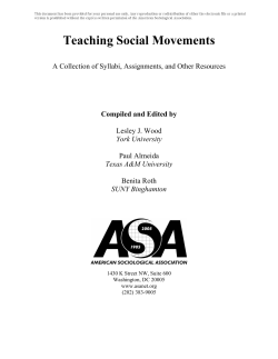 Teaching Social Movements