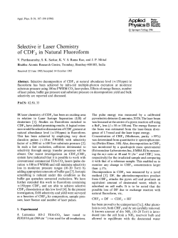 Selective ir laser chemistry of CDF Subscript>3 Subscript> in