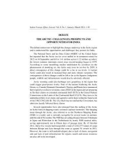 debate the arctic: challenges, prospects and opportunities for india