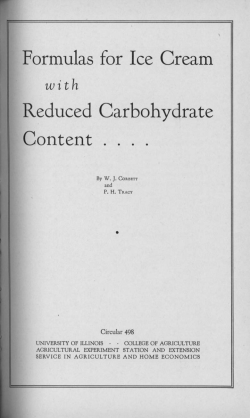 Formulas for Ice Cream with