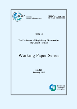 The Persistence of Single-Party Dictatorships: The Case of Vietnam