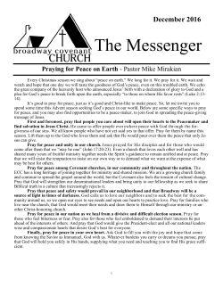 Newsletter - Broadway Covenant Church