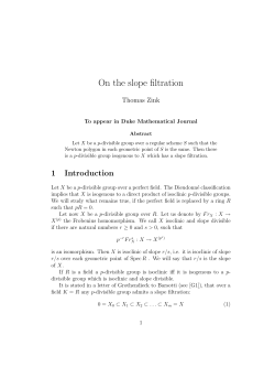 On the slope filtration