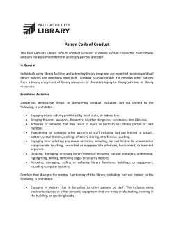 Patron Code of Conduct