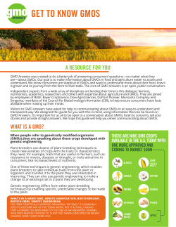 GET TO KNOW GMOS