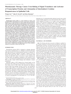 Photodynamic Therapy Causes Cross-linking of