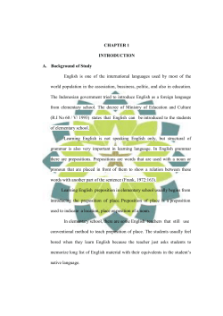 CHAPTER 1 INTRODUCTION A. Background of Study English is