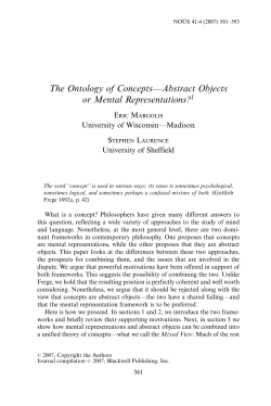 The Ontology of Concepts—Abstract Objects or
