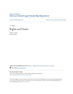 Rights and Duties - Yale Law School Legal Scholarship Repository