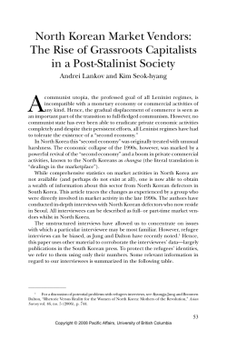 North Korean Market Vendors: The Rise of