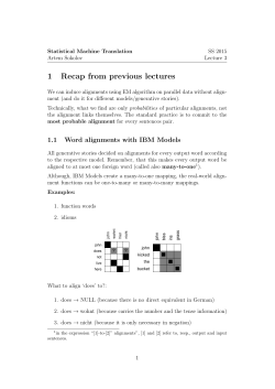 1 Recap from previous lectures