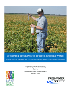 Protecting groundwater-sourced drinking water:An assessment of