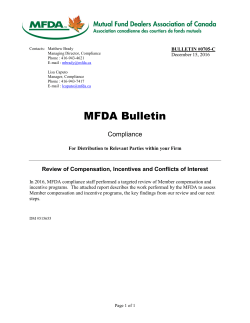 Compliance Bulletin #0705-C - Review of Compensation, Incentives