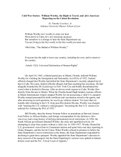 1 Cold War Stories: William Worthy, the Right to Travel, and Afro