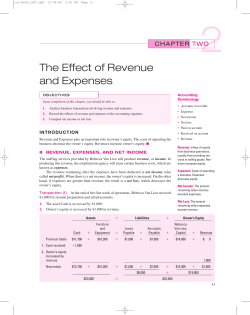 The Effect of Revenue and Expenses