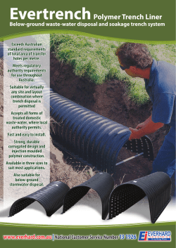 Below-ground waste-water disposal and soakage trench