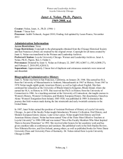 Janet A. Nolan, Ph.D., Papers, 1969-2008, nd