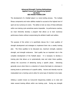 Strength Training Methodology – Concurrent