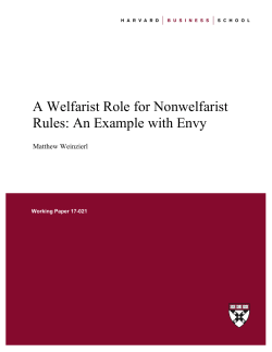 A Welfarist Role for Nonwelfarist Rules: An Example with Envy
