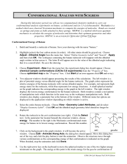 CONFORMATIONAL ANALYSIS WITH SCIGRESS