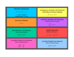 Definition of Exponents Multiplying Like Bases with Exponents (The