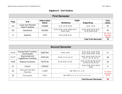 First Semester Second Semester