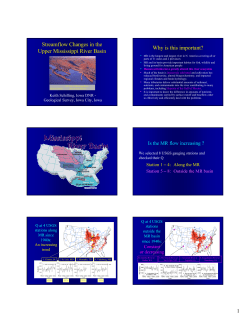 Streamflow Changes in the Upper Mississippi River Basin Why is