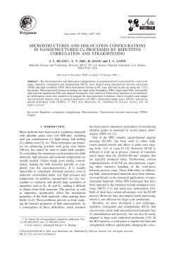 Microstructures and Dislocation Configurations in Nanostructured