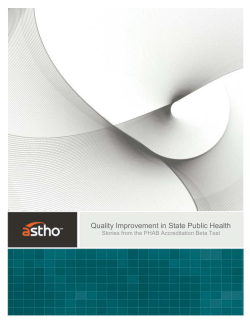 Quality Improvement in State Public Health